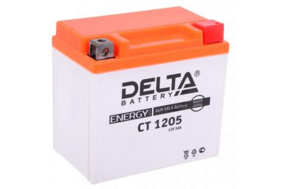 Аккумулятор Delta CT1205 (YTX5L-BS, YTZ7S, YT5L-BS)